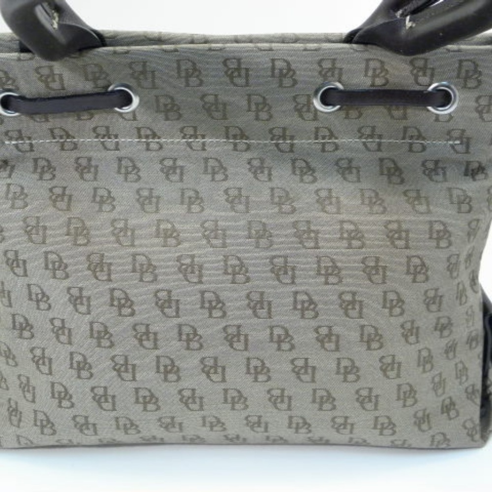 Dooney & Bourke Beige Canvas Leather Satchel - Picture 3 of 8